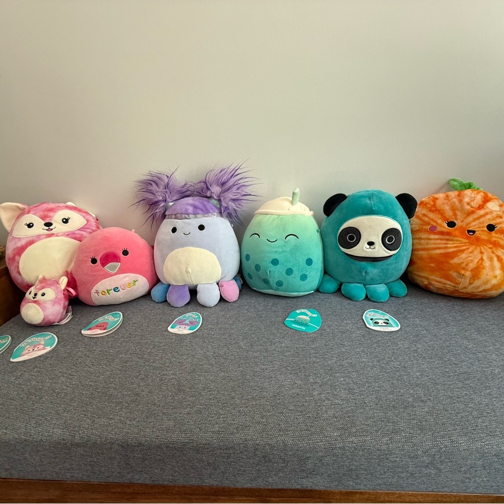 Squishmallows Plush Toy Set - Pink, Purple, Blue, Orange